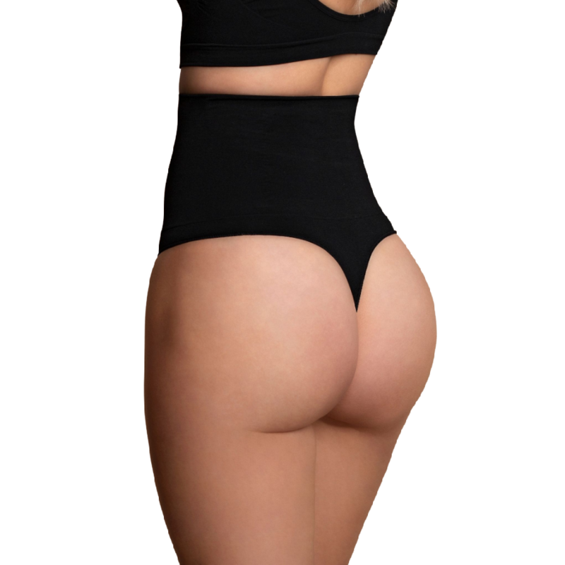 BYE-BRA - THONG STYLE SEAMLESS GIRDLE BLACK SIZE S