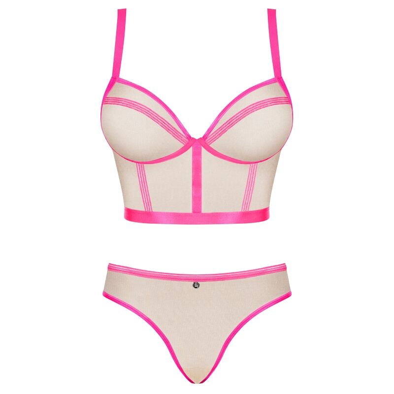 OBSESSIVE - NUDELIA SET TWO PIECES PINK S/M