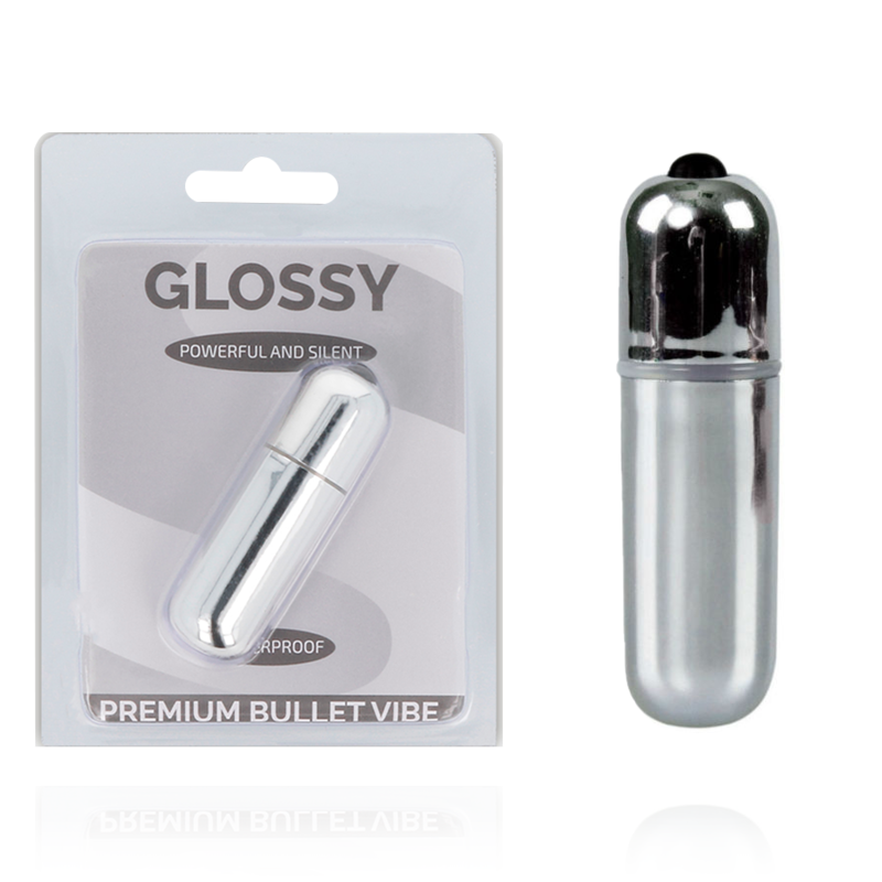 GLOSSY - PREMIUM VIBE VIBRATING BULLET 10V SILVER