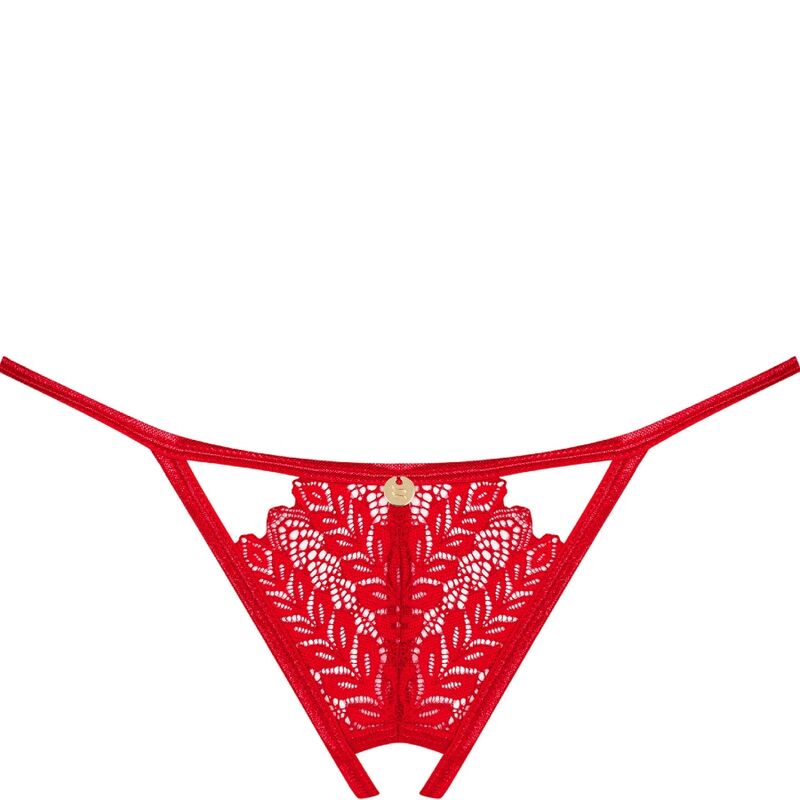 OBSESSIVE - INGRIDIA THONG CROTCHLESS RED M/L