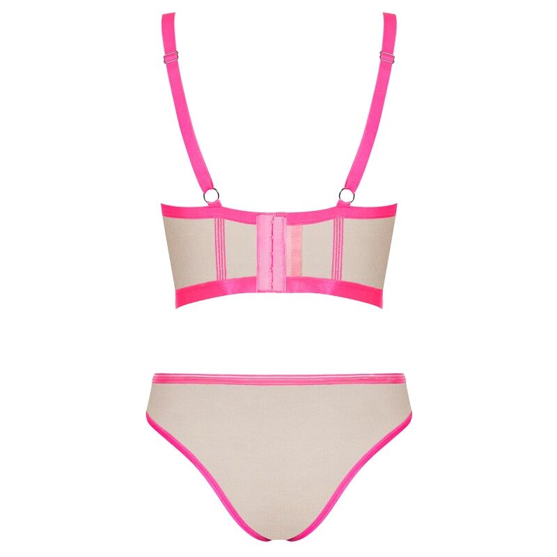 OBSESSIVE - NUDELIA SET TWO PIECES PINK S/M