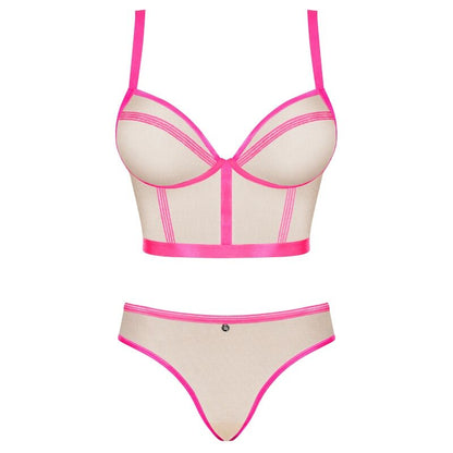 OBSESSIVE - NUDELIA SET TWO PIECES PINK S/M
