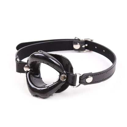 OHMAMA FETISH - BLACK LIP GAG WITH STRAP