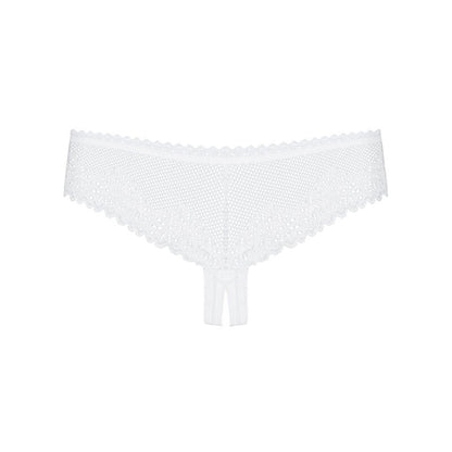 OBSESSIVE - ALABASTRA PANTIES SEXY CROTCHLESS WHITE L/XL