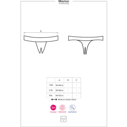 OBSESSIVE - MIAMOR PANTIES CROTCHLESS S/M