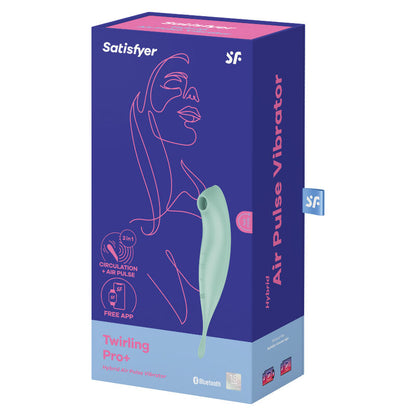 SATISFYER - TWIRLING PRO+ AIR PULSE STIMULATOR & VIBRATOR APP RED