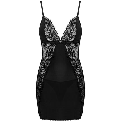 OBSESSIVE - MADERRIS CHEMISE & THONG XS/S
