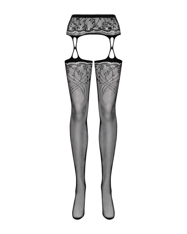 OBSESSIVE - S206 GARTER SOTCKINS BLACK S/M/L