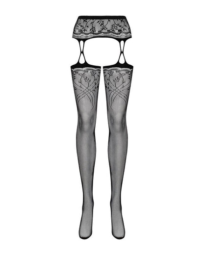 OBSESSIVE - S206 GARTER SOTCKINS BLACK S/M/L