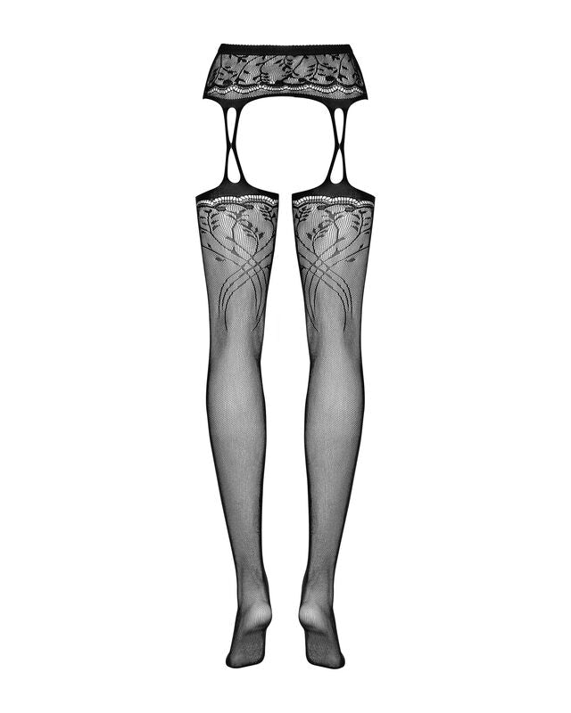 OBSESSIVE - S206 GARTER SOTCKINS BLACK S/M/L