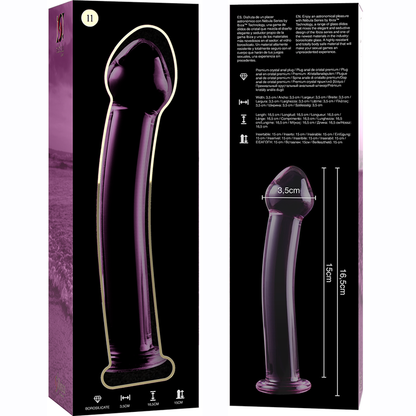 NEBULA SERIES BY IBIZA - MODEL 11 DILDO BOROSILICATE GLASS CLEAR 16 CM -O- 3 CM