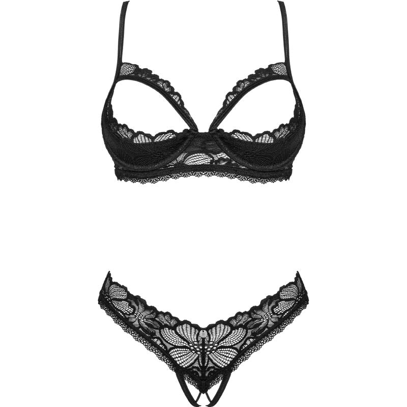 OBSESSIVE - SERAFIA SET TWO PIECES CUPLESS XL/XXL