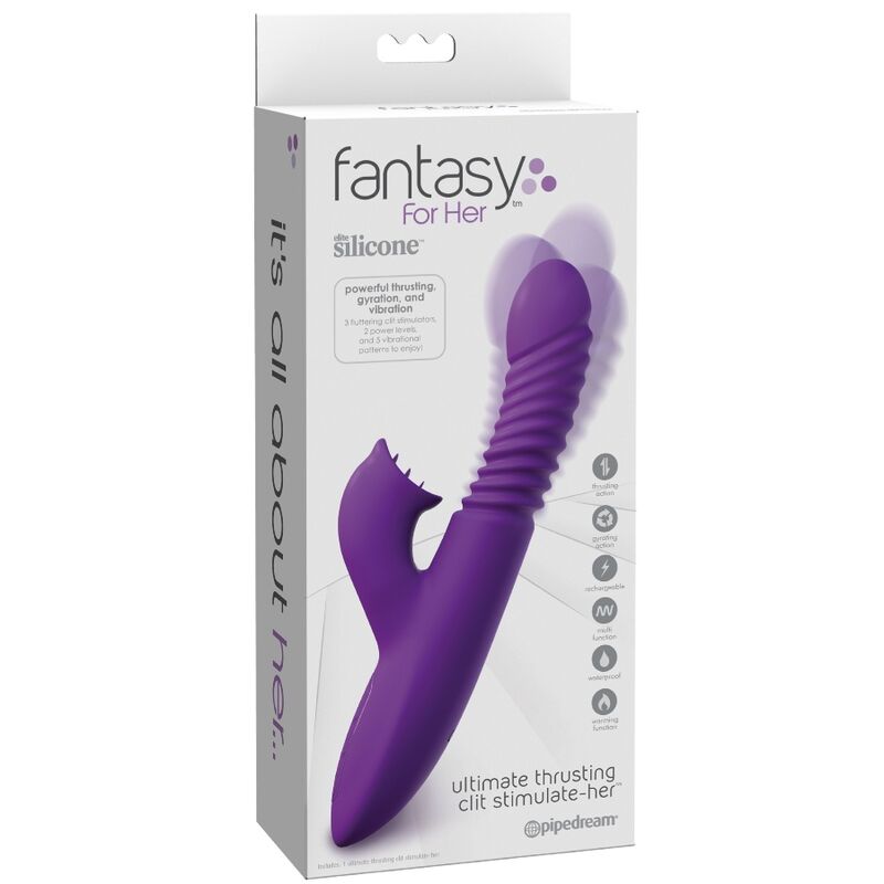 FANTASY FOR HER - CLITORIS STIMULATOR WITH HEAT OSCILLATION AND VIBRATION FUNCTION VIOLET