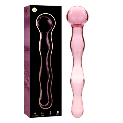 NEBULA SERIES BY IBIZA - MODEL 13 DILDO BOROSILICATE GLASS CLEAR 18 CM -O- 3.5 CM