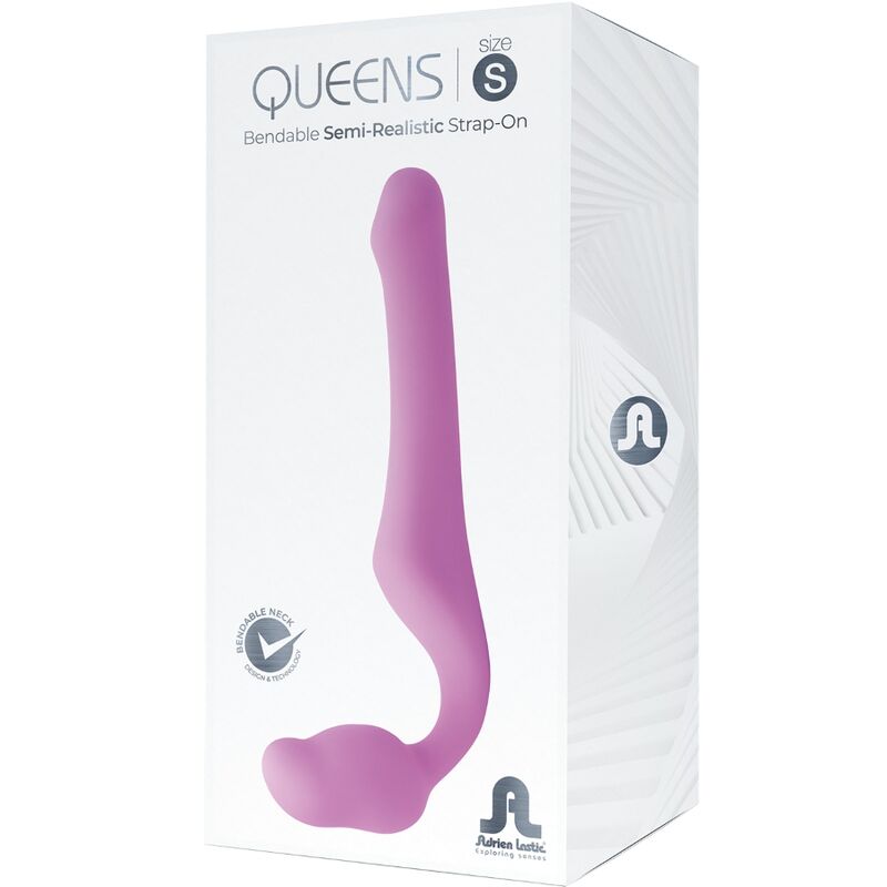 ADRIEN LASTIC - QUEENS STRAP-ON FLEXIBLE PINK SIZE S