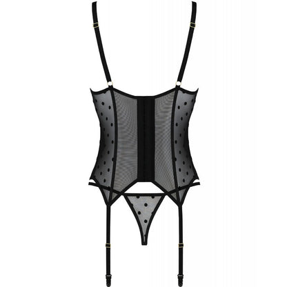 PASSION - MARINA CORSET & THONG BLACK S/M