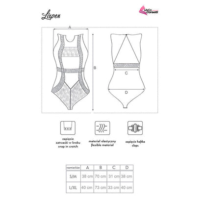 LIVCO CORSETTI FASHION - LIXPEN LC 90612 BODY BLACK