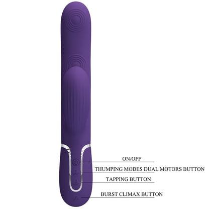 PRETTY LOVE - PERLITA G-SPOT VIBRATOR 3 IN 1 MULTIFUNCTION PURPLE