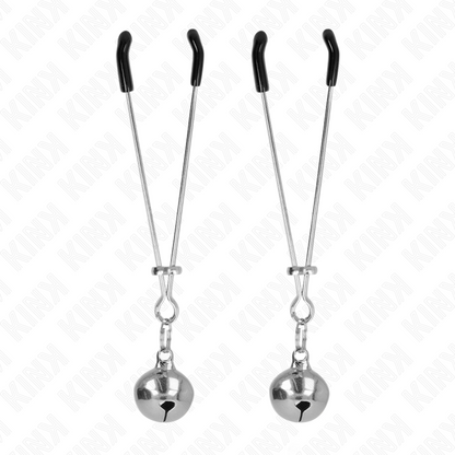 KINK - THIN BELL NIPPLE CLAMPS SILVER 7 CM