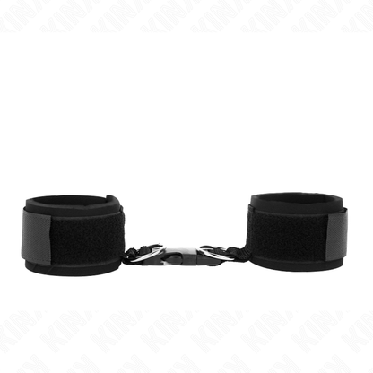 KINK - NEOPRENE HOOK&LOOP FASTENER WRIST RESTRAINTS BLACK ADJUSTABLE 22-34 CM