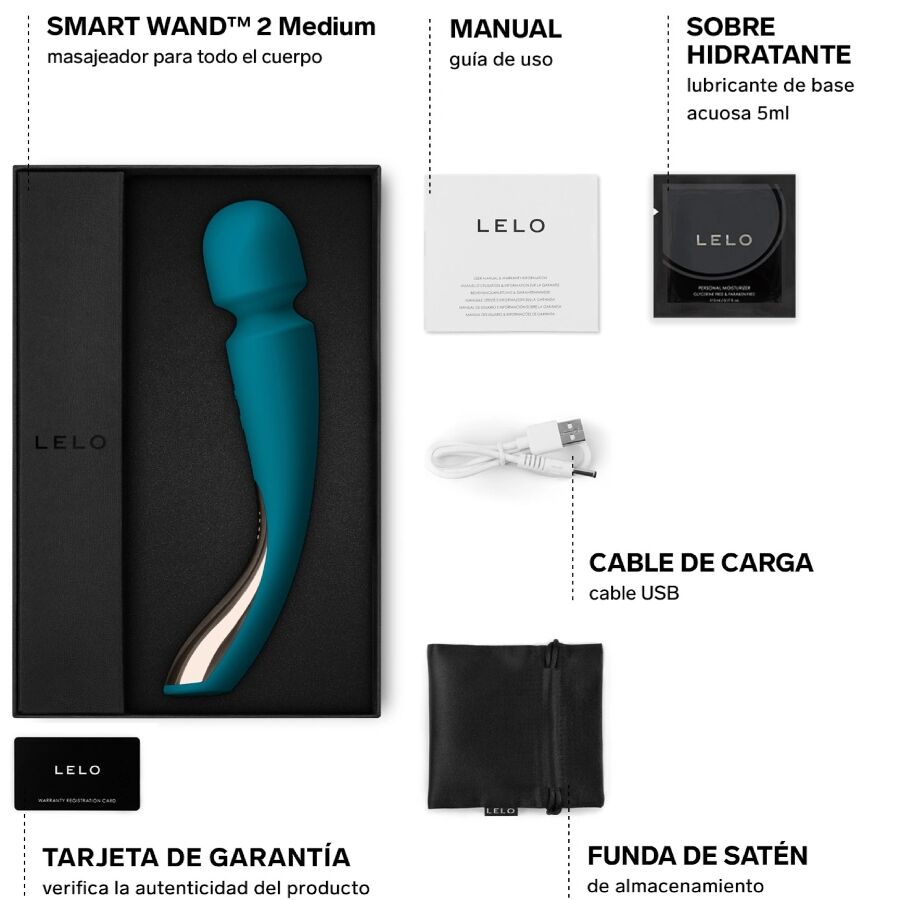 LELO - SMART MEDIUM WAND 2 AQUA GREEN MASSAGER
