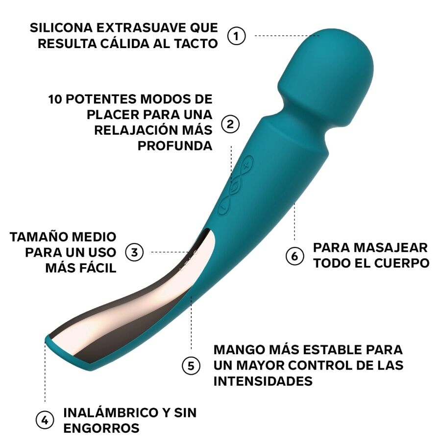 LELO - SMART MEDIUM WAND 2 AQUA GREEN MASSAGER