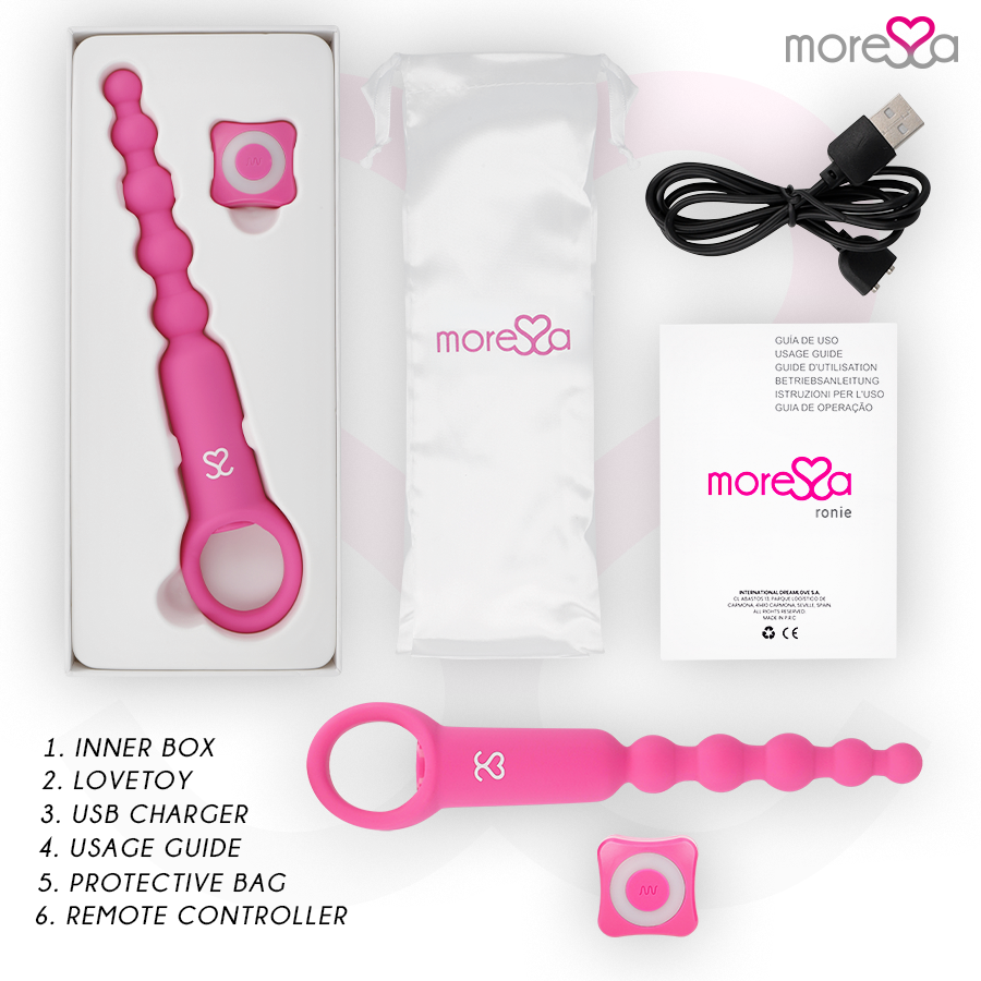 MORESSA - RONIE REMOTE CONTROL ANAL PLEASURE PINK