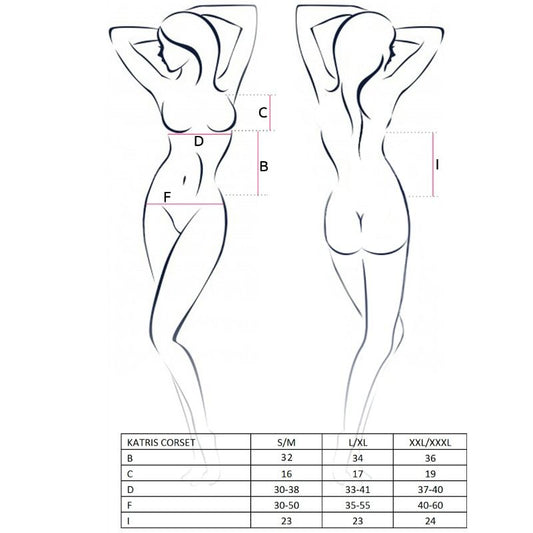 PASSION - WOMAN KATRISS BLACK CORSET SIZE S/M