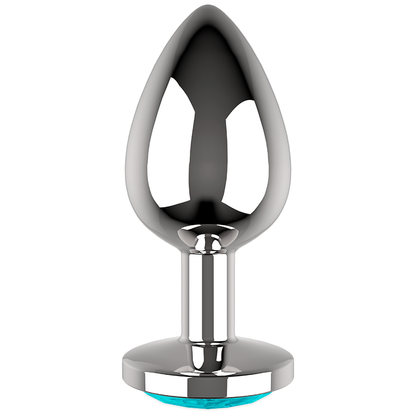 COQUETTE CHIC DESIRE - ANAL PLUG METAL BLUE COLOR SIZE L 4 X 9 CM